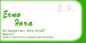 erno hora business card